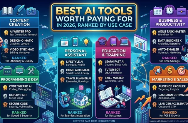 Best AI Tools Worth Paying For in 2026, Ranked by Use Case