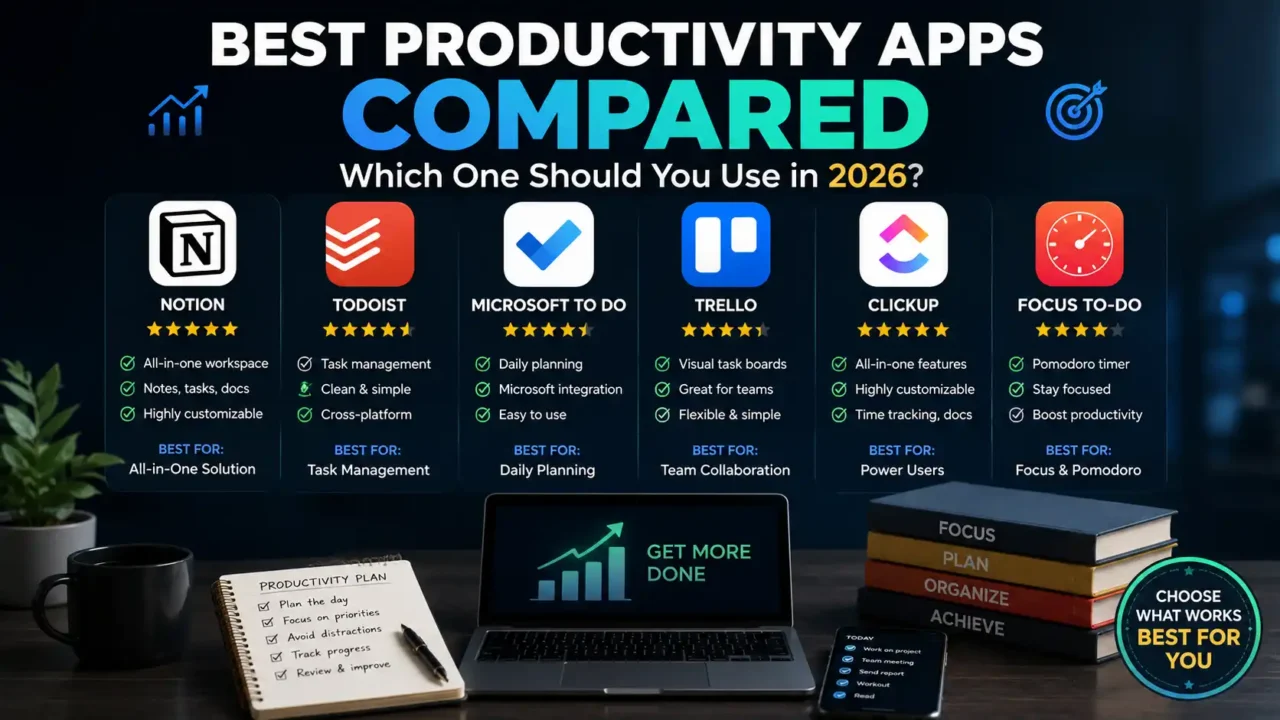 Best Productivity Apps Compared: Which One Should You Use in 2026?