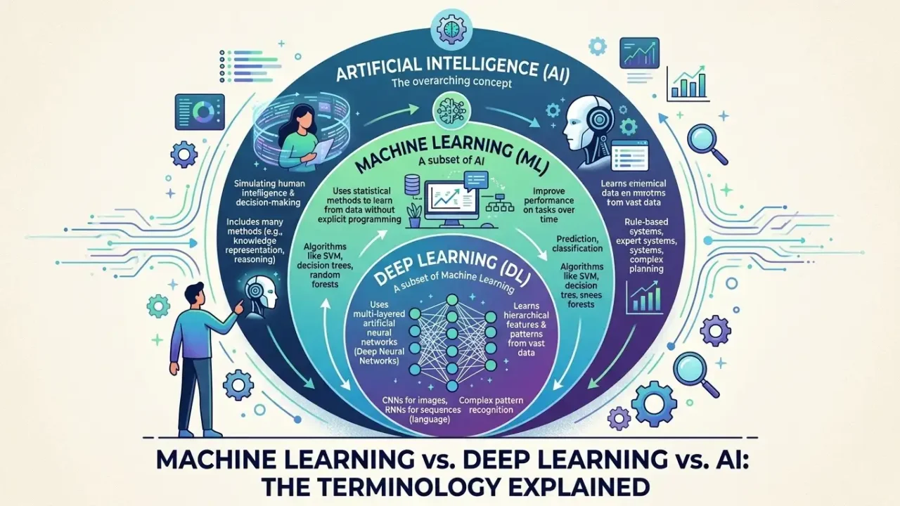 Machine Learning vs. Deep Learning vs. AI: The Terminology Explained