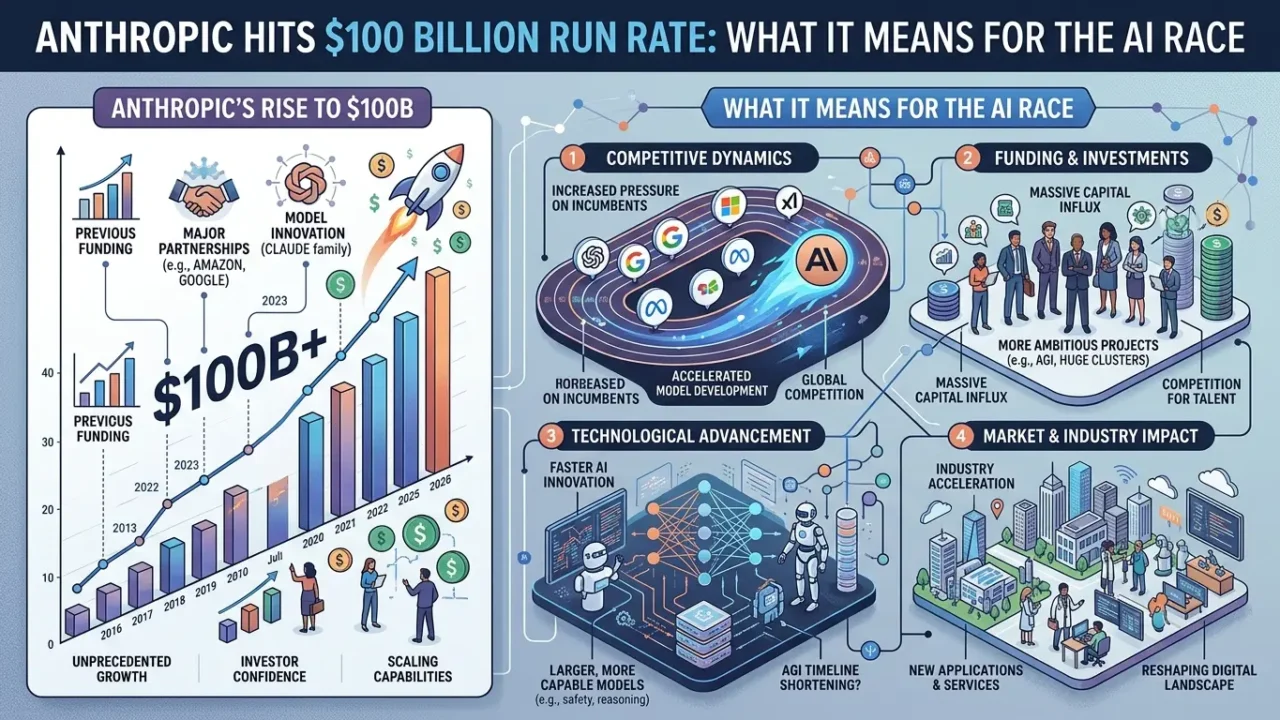 Anthropic Hits $100 Billion Run Rate: What It Means for the AI Race