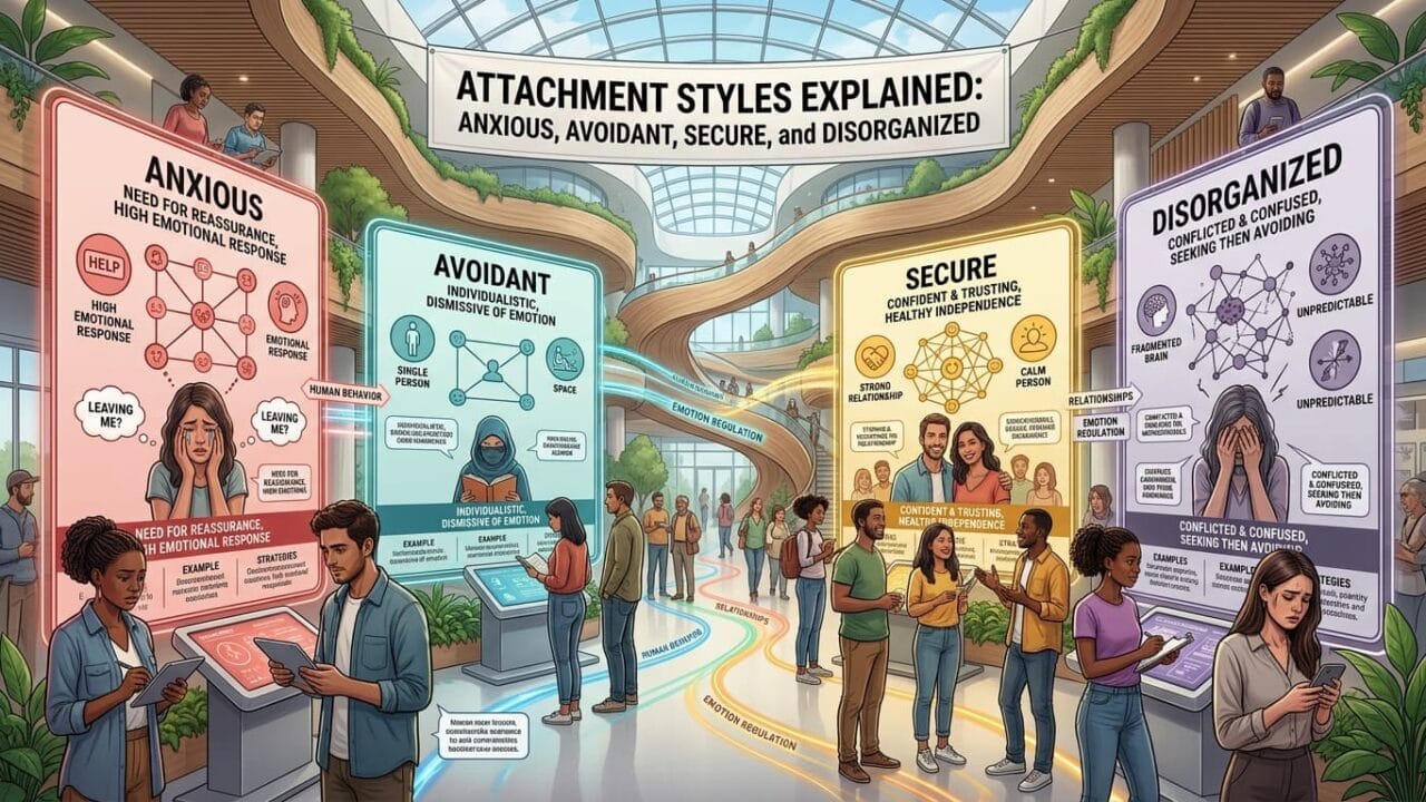 Attachment Styles Explained: Anxious, Avoidant, Secure, and Disorganized
